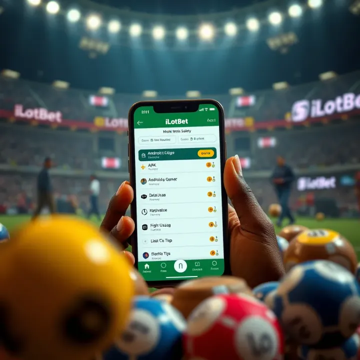 Mobile device displaying Ilotbet sports betting platform with various sports icons
