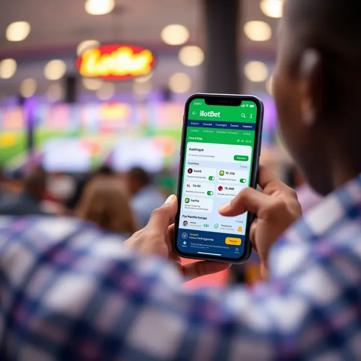 User interface of iLotBet app showing betting options on a smartphone screen