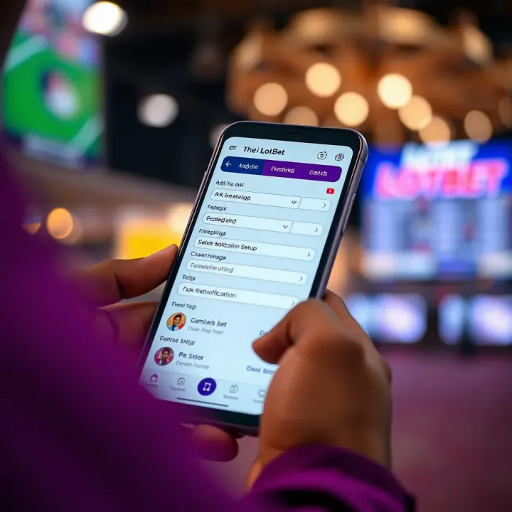 iLOTBet App Main Screen with Secure Betting Access Smartphone displaying the iLOTBet app home screen with betting options and secure login prompt