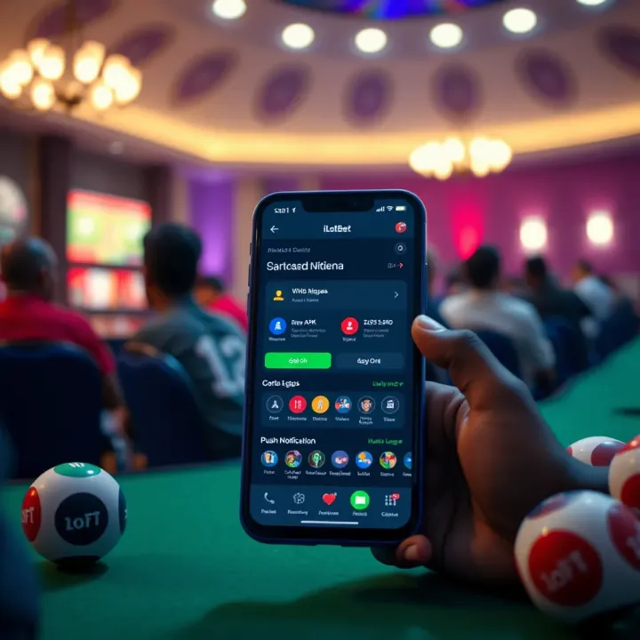Interface of Ilotbet app showing betting options and user dashboard in Nigeria
