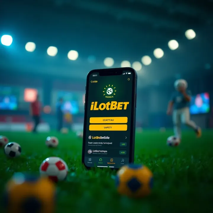 Mobile screen displaying Ilotbet Lite Old login interface with Nigerian flag background