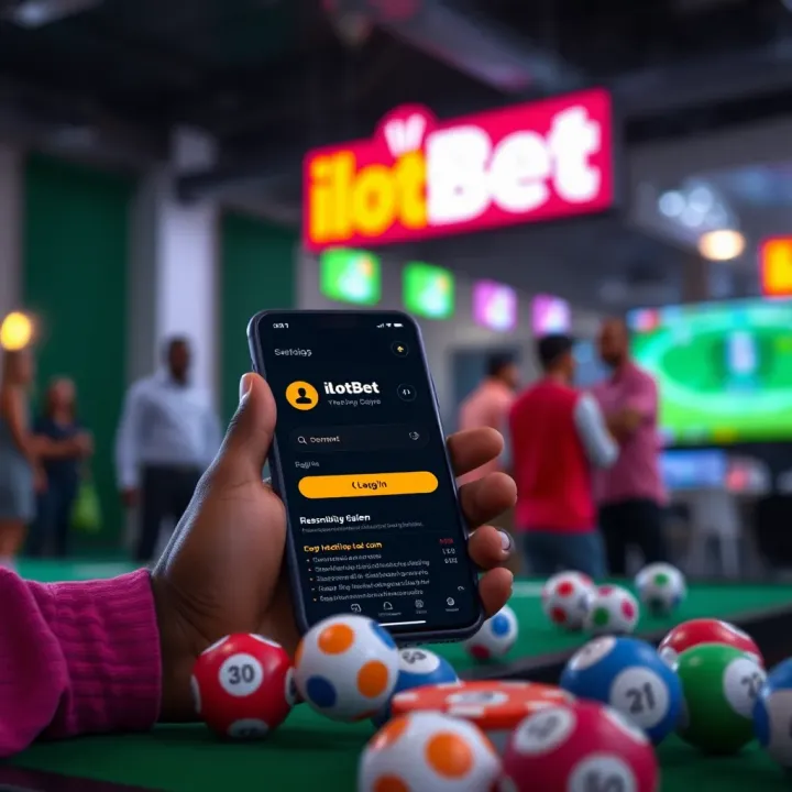 Mobile phone displaying iLotBet app interface with betting options