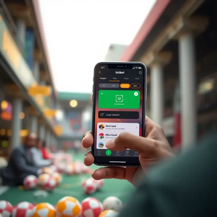 Secure Payment Options for Nigerian Ilotbet Users Mobile phone screen displaying secure Nigerian payment methods such as USSD and bank transfer for online betting