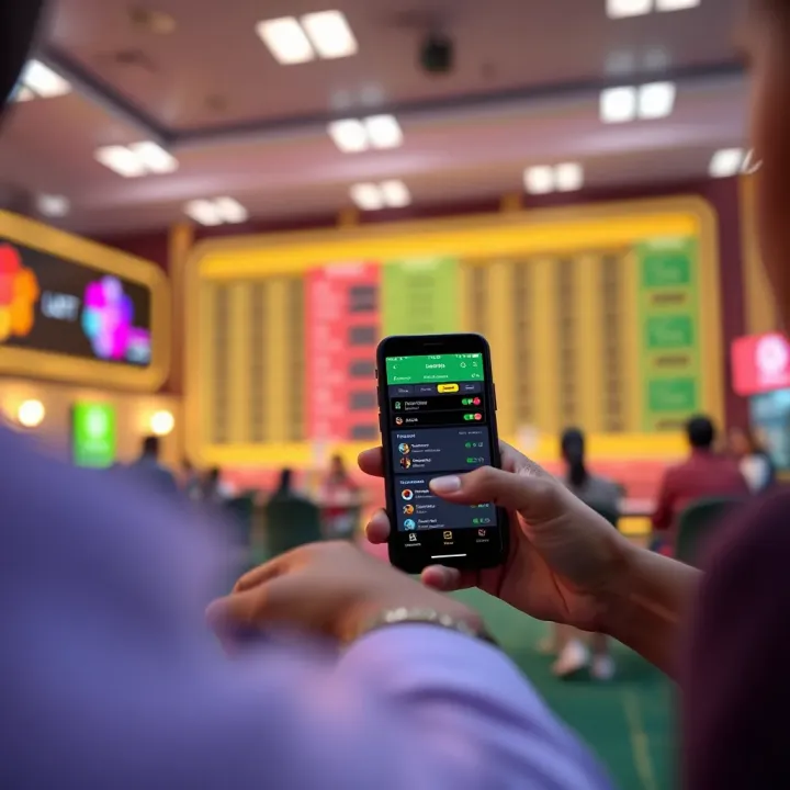 Close-up of a smartphone screen displaying iLotBet booking code interface for Nigerian bettors