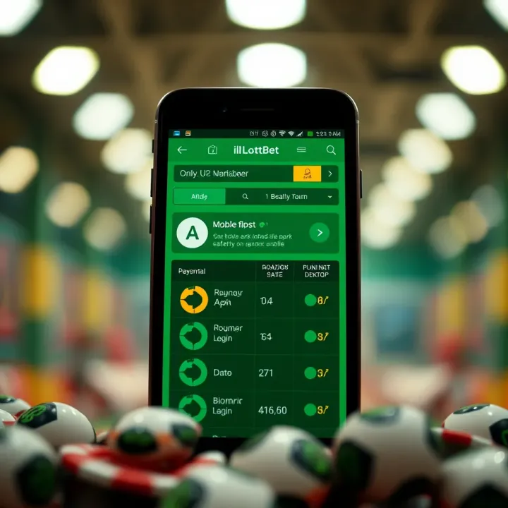 Desktop computer displaying the iLotBet online betting platform interface