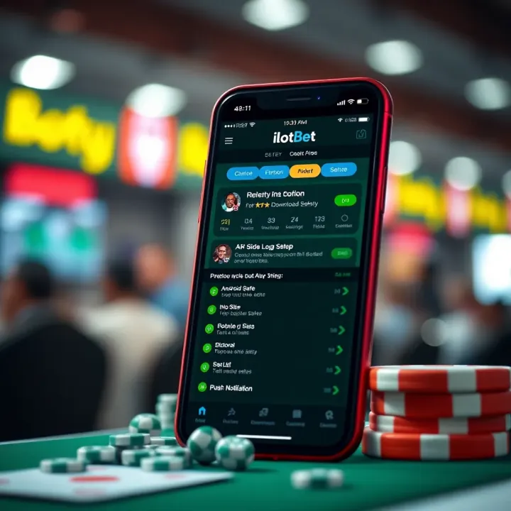 Colorful ilotbet 5 Lions betting interface showing various sports betting options