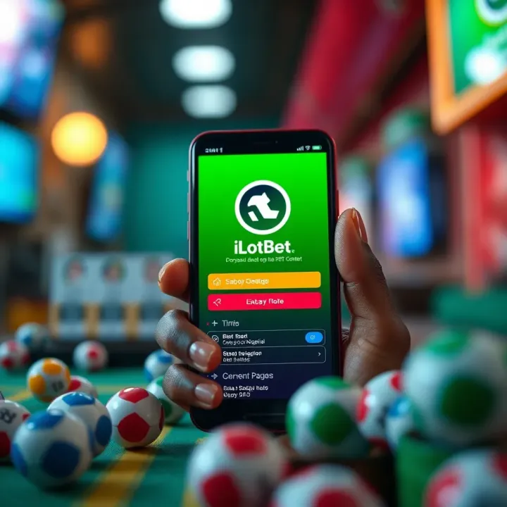 Mobile phone displaying Ilotbet Lite Nigeria sports betting interface